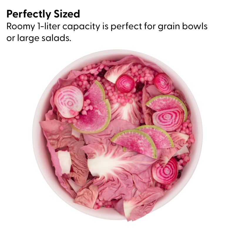 WP W&P Porter Plastic Bowl Lunch Container w/ Protective Non-slip Exterior, Slate 1 Liter | Lid & Snap-tight Silicone Strap | Food Storage, Bento Box, Meal Prep | BPA-Free Plastic - Image 4